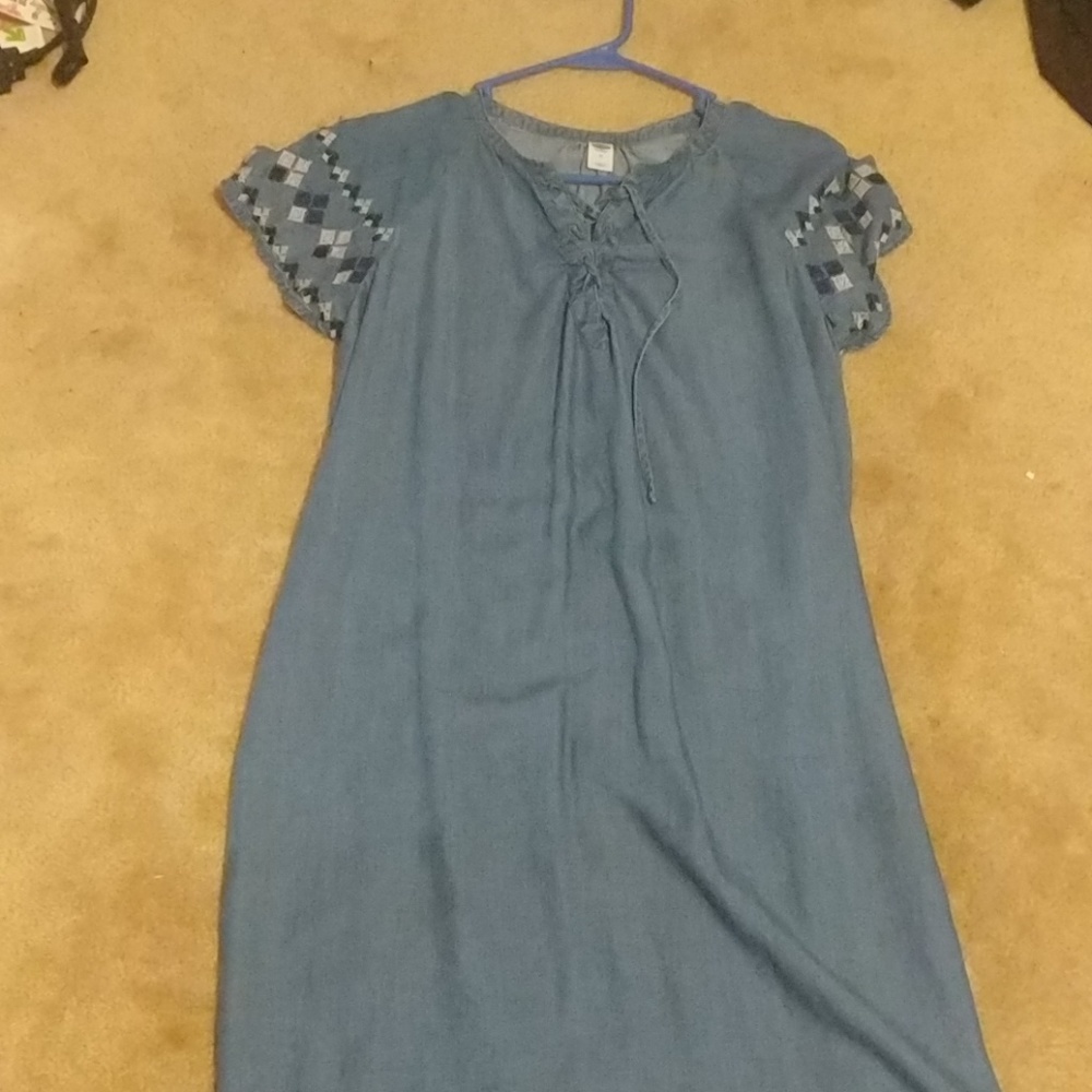 Mock denim dress